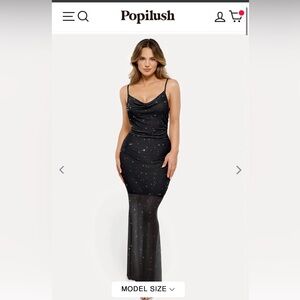 Sparkly black Maxi Dress